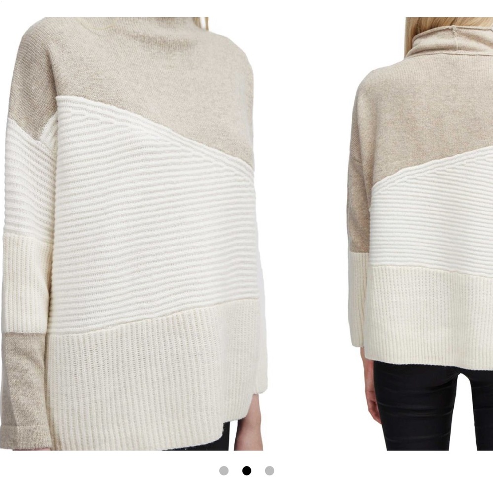 French Connection Patchwork Mock Neck Sweater - image 3